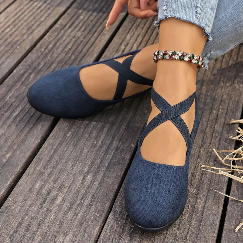 New Arrival 2026 Women's Loafers Roman Retro Style High Quality Large Size Casual Solid Color Dancing Shoes Comfortable