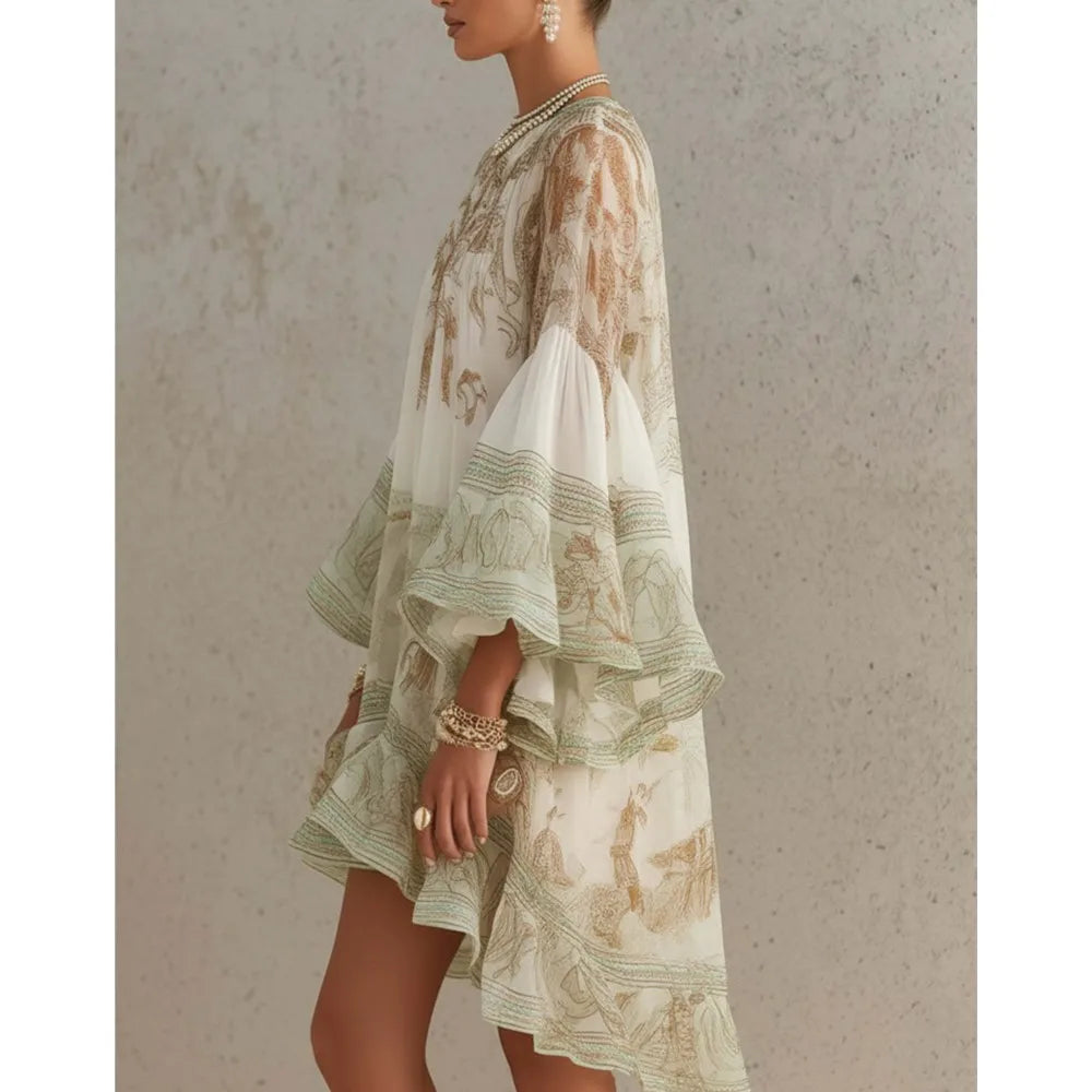 Abito Chiffon Stampato