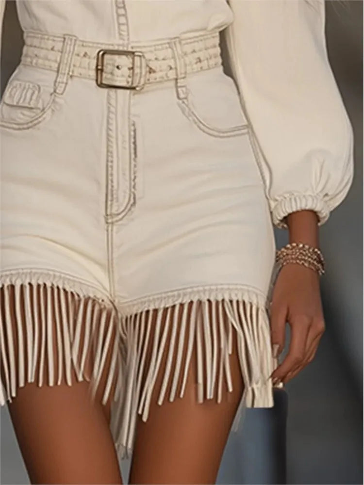 Abito Denim Frange