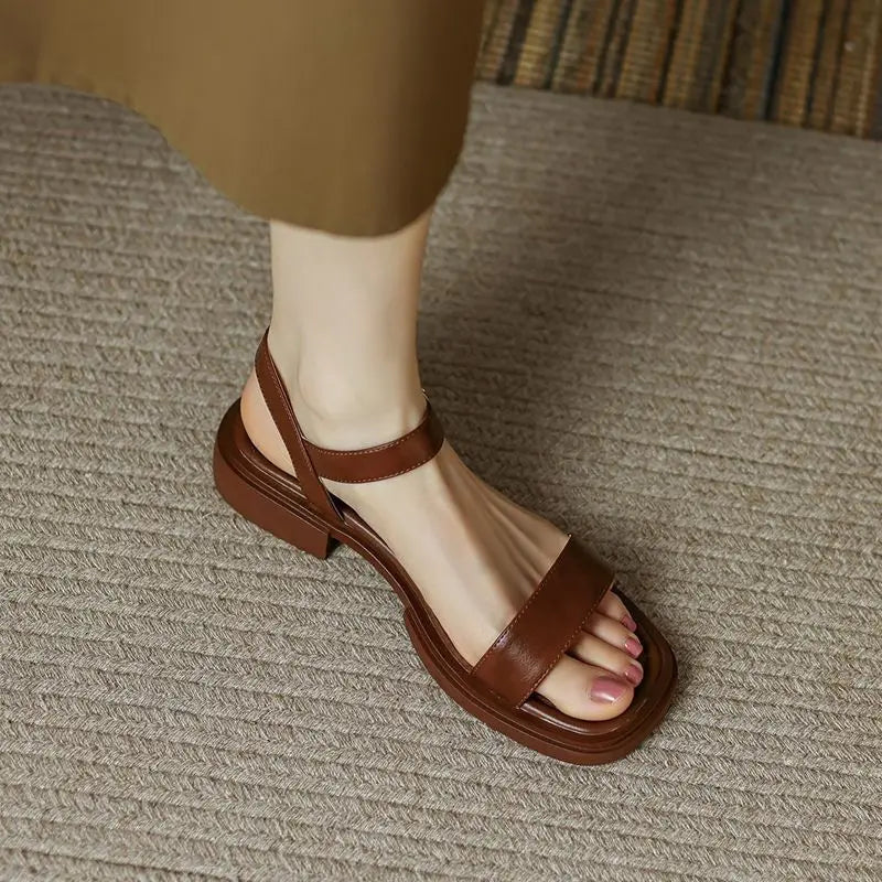 Sandali Basic Pelle