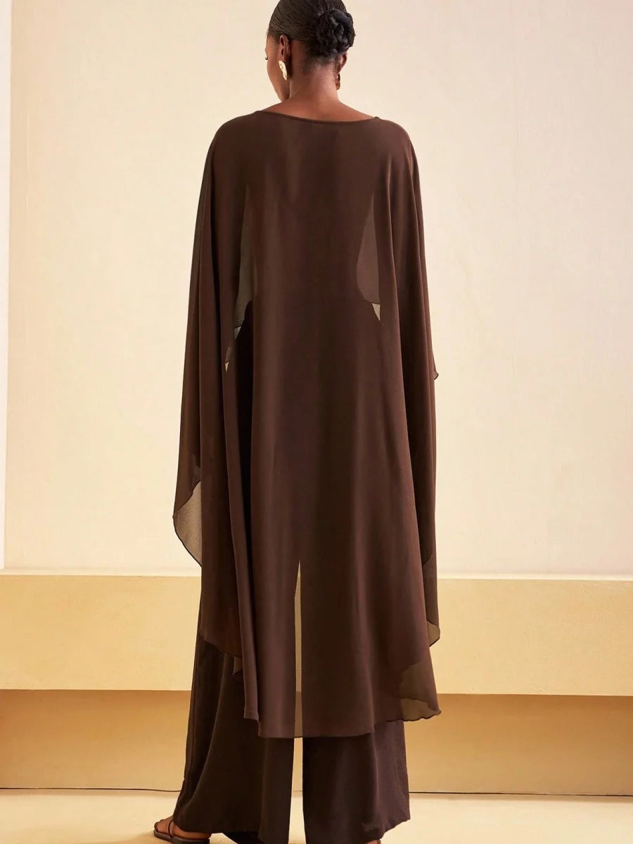 Poncho Chiffon Trasparente