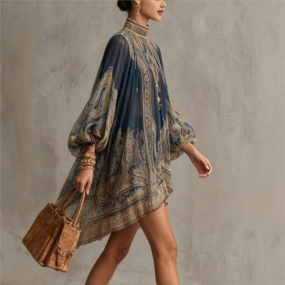 Abito Chiffon Stampato